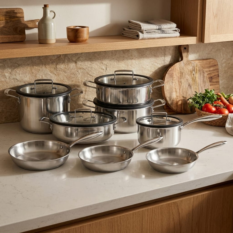 8pcs cookware set stainless