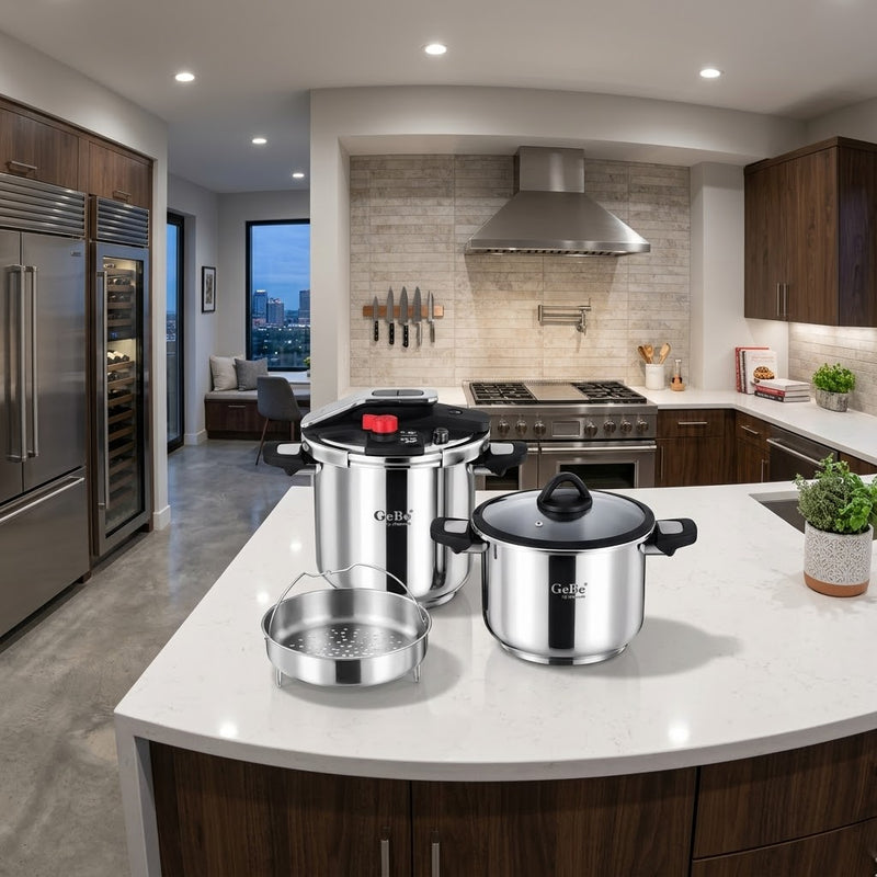 GeBe 5-Piece Pressure Cooker Set