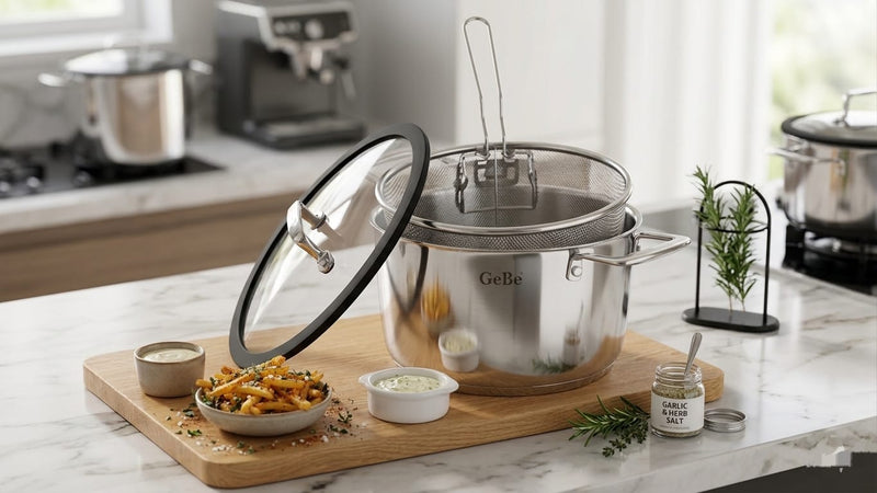Stainless Fryer Pot Frying & Basket